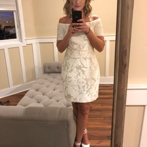 White engagement party dress